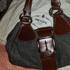 Prada denim bag